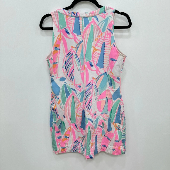 Lilly Pulitzer Estrada Out to Sea Flat French Terry Shift Cotton Blend Dress M - Picture 6 of 7